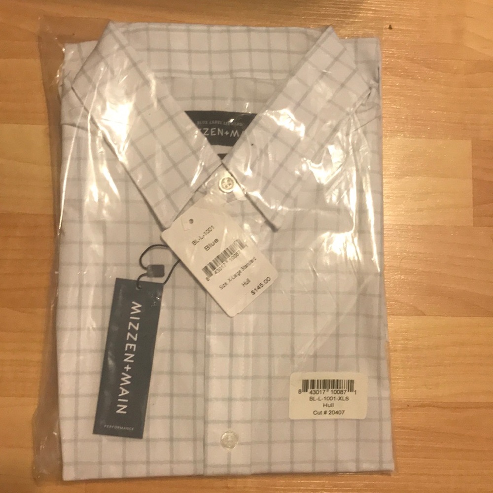 Mizzen + Main Checkered Dress Shirt - XL